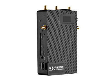 5G單兵圖傳2張SIM卡整機一體化設計,支持攝像機的熱靴安裝,可與DV攝像機組合使用